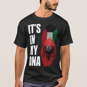 Kuwaitischer und albanischer Mix-DNA-Erbe-Flagge T-Shirt