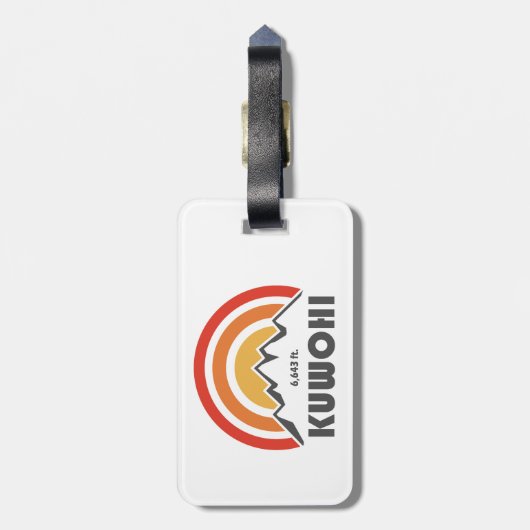 Kuwohi North Carolina Tennessee Gepäckanhänger (Rückseite vertikal)