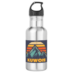 Kuwohi North Carolina Tennessee Retro Türkis Edelstahlflasche