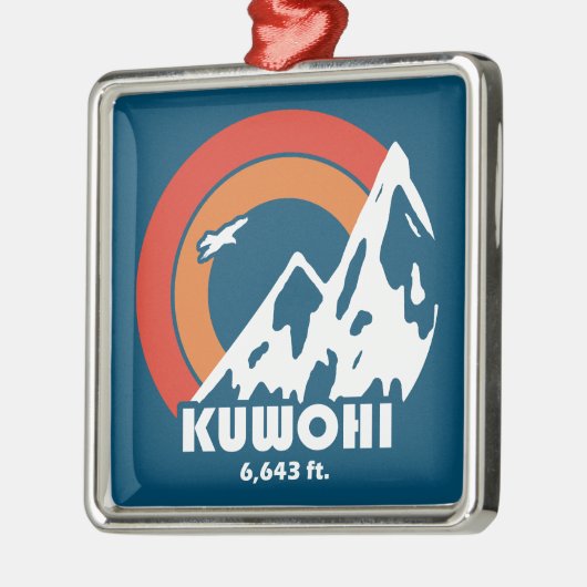 Kuwohi North Carolina Tennessee Sun Eagle Ornament Aus Metall (Links)