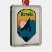 Kuwohi North Carolina Tennessee Sunrise Ornament Aus Metall (Rechts)
