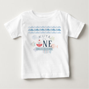 Kuya eines einjährigen Jungen fischt zum 1. Geburt Baby T-shirt