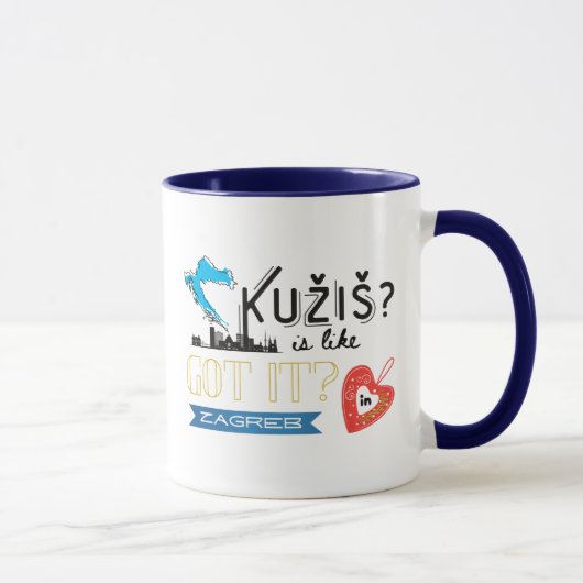 Kužiš? Zagreb Kroatien Tasse (Rechts)