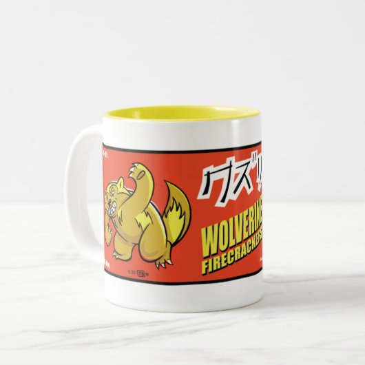 Kuzuri (Wolverine) Firecracker-Tasse Zweifarbige Tasse (Vorderseite Links)