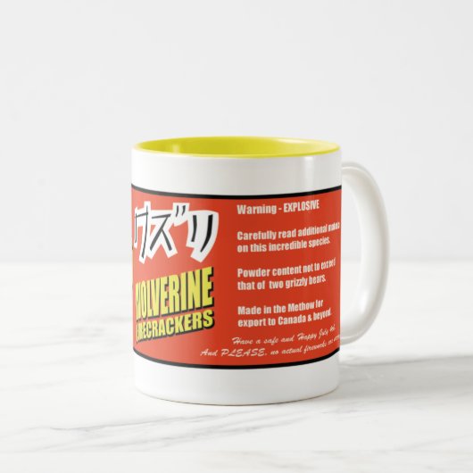 Kuzuri (Wolverine) Firecracker-Tasse Zweifarbige Tasse (VorderseiteRechts)