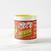 Kuzuri (Wolverine) Firecracker-Tasse Zweifarbige Tasse (Mittel)