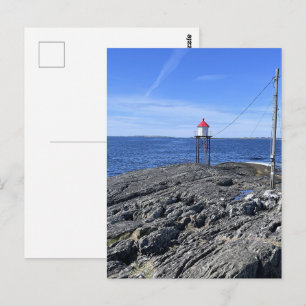 Kvalen-Leuchtturm, Haugesund, Norwegen im Sommer Postkarte