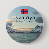 Kvaloya Island Norwegen Button (Vorderseite)