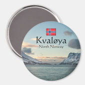 Kvaloya Island Norwegen Magnet (Vorderseite/Rückseite)