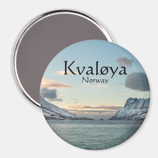 Kvaloya Island Norwegen Magnet (Vorderseite/Rückseite)