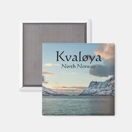 Kvaloya Island Norwegen Magnet (Vorderseite/Rückseite)