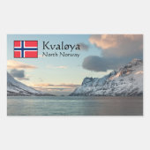 Kvaloya Island Norwegen Rechteckiger Aufkleber (Vorderseite)