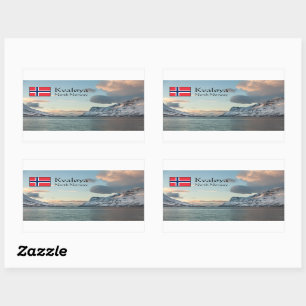Kvaloya Island Norwegen Rechteckiger Aufkleber
