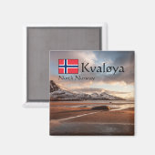 Kvaloya Norwegen Souvenir Magnet (Vorderseite/Rückseite)