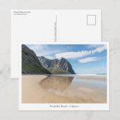 Kvalvika Beach Lofoten Postkarte (Vorne/Hinten)