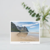 Kvalvika Beach Lofoten Postkarte (Stehend Vorderseite)
