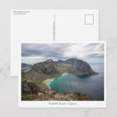 Kvalvika Beach Lofoten Postkarte (Vorne/Hinten)