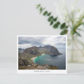 Kvalvika Beach Lofoten Postkarte (Stehend Vorderseite)