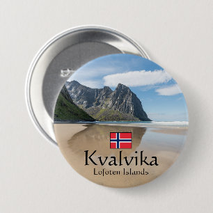Kvalvika Lofoten Norwegen Button