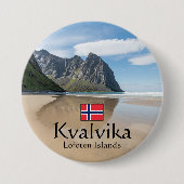 Kvalvika Lofoten Norwegen Button (Vorderseite)