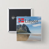 Kvalvika Lofoten Norwegen Button (Vorne & Hinten)