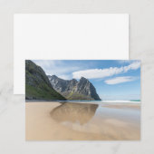 Kvalvika Lofoten Norwegen Card (Vorne/Hinten)
