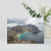 Kvalvika Lofoten Norwegen Card (Stehend Vorderseite)
