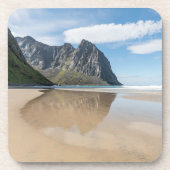 Kvalvika Lofoten Norwegen Getränkeuntersetzer (Vorderseite)