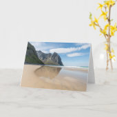 Kvalvika Lofoten Norwegen Karte (Gelbe Blume)