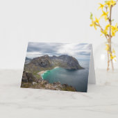 Kvalvika Lofoten Norwegen Karte (Gelbe Blume)
