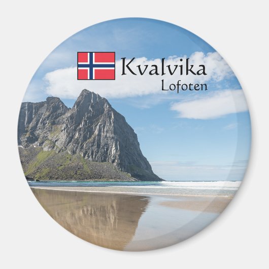 Kvalvika Lofoten Norwegen Magnet (Vorne)