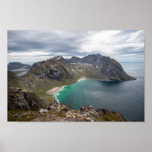 Kvalvika Lofoten Norwegen Poster