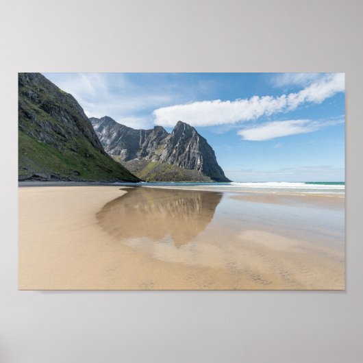 Kvalvika Lofoten Norwegen Poster (Vorne)