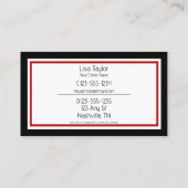 KW Colors Double Black Business Card Visitenkarte (Rückseite)