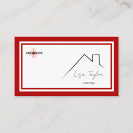 KW Colors Double Red Business Card Visitenkarte