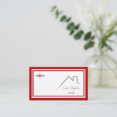 KW Colors Double Red Business Card Visitenkarte (Stehend Vorderseite)