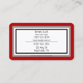 KW Colors Red Double Business Card Visitenkarte (Rückseite)