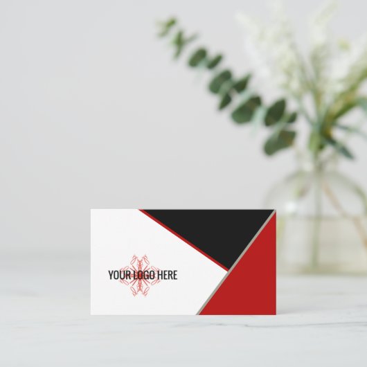 KW Red Business Cards Visitenkarte (Stehend Vorderseite)