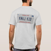 Kwaj KinderEitelkeits-Kfz-Kennzeichen T-Shirt (Rückseite)