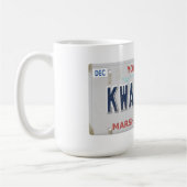 Kwaj Kindereitelkeits-Lizenz-Platten-Kaffee-Tasse Kaffeetasse (Links)
