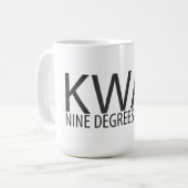 KWAJ neun Grad Nord Kaffeetasse (Vorderseite Links)