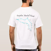Kwajalein Atoll, die Marshallinseln-Karte T-Shirt (Rückseite)