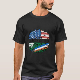 Kwajalein Atoll Flag Sunflower USA Amerika I m Bot T-Shirt