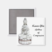 Kwan Yin 1 Magnet (Vorderseite/Rückseite)