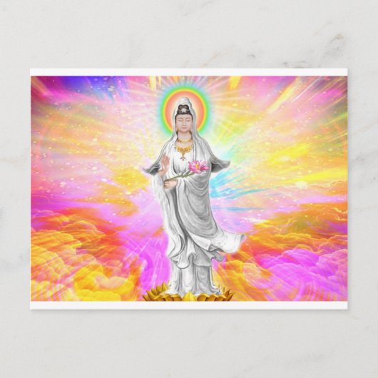 Kwan Yin Die Göttin des Mitgefühls Postkarte (Vorderseite)