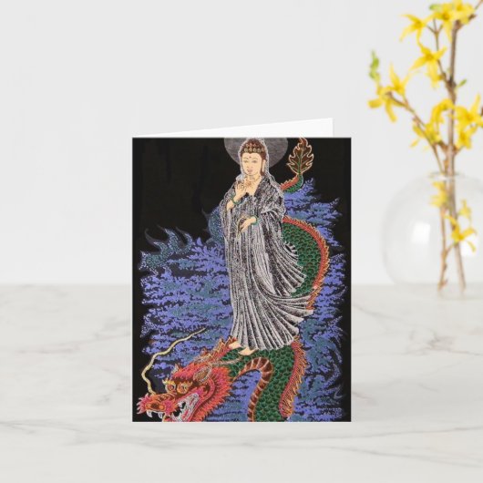 Kwan yin Note Card Karte (Gelbe Blume)