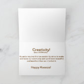 KWANZA - GRUSS-KARTE FEIERTAGSKARTE (Innenseite)