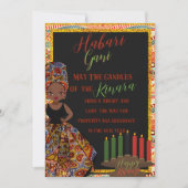 Kwanza Habari Gani Holiday Card Einladung (Vorderseite)