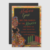 Kwanza Heritage Holiday Card Magnetkarte (Vorne/Hinten)