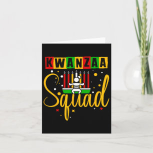Kwanza Squad Familie Weihnachten Afro-Amerikanisch Karte